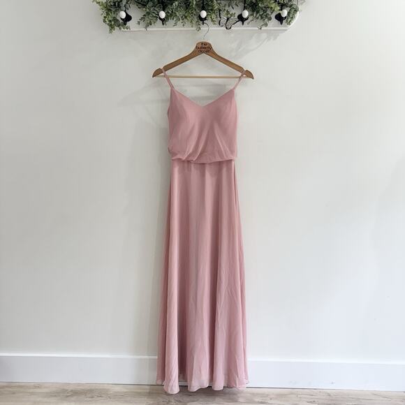 birdy grey Gwennie Dress Dusty Rose Pink Maxi Bridesmaid Prom Formal XS Cp - Picture 1 of 5